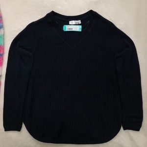 Women’s Navy V-Neck Sweater